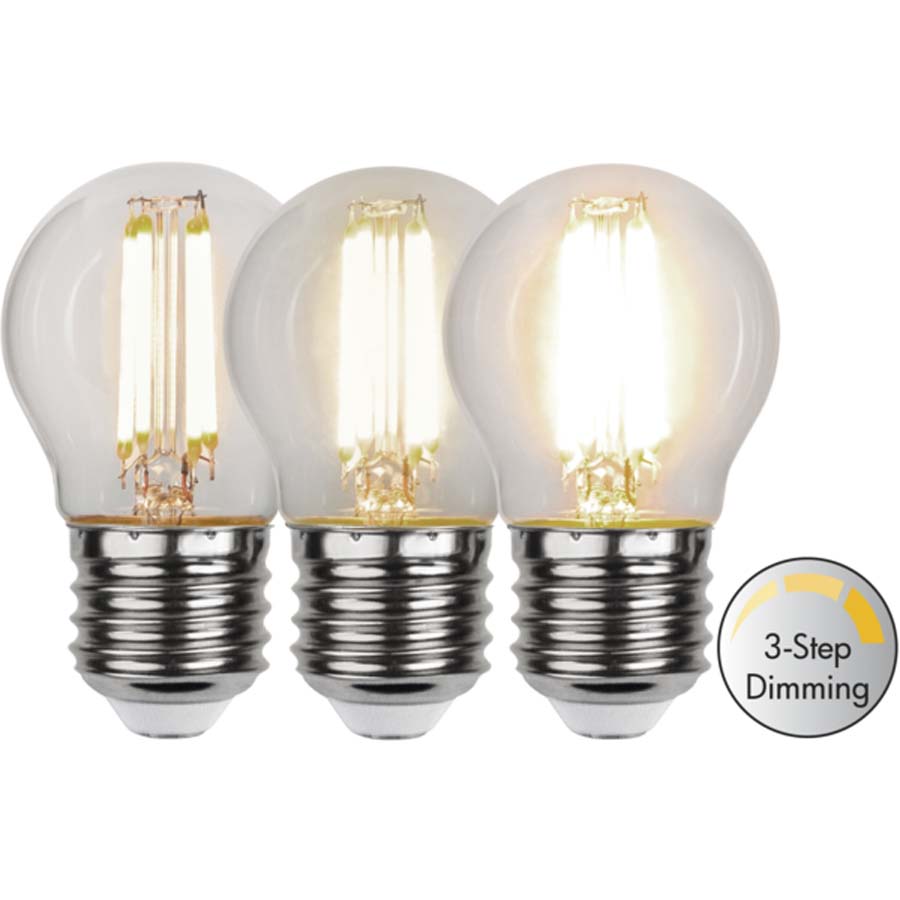 LED-lampa E27 Klarglas klickdimring (40 Watt)