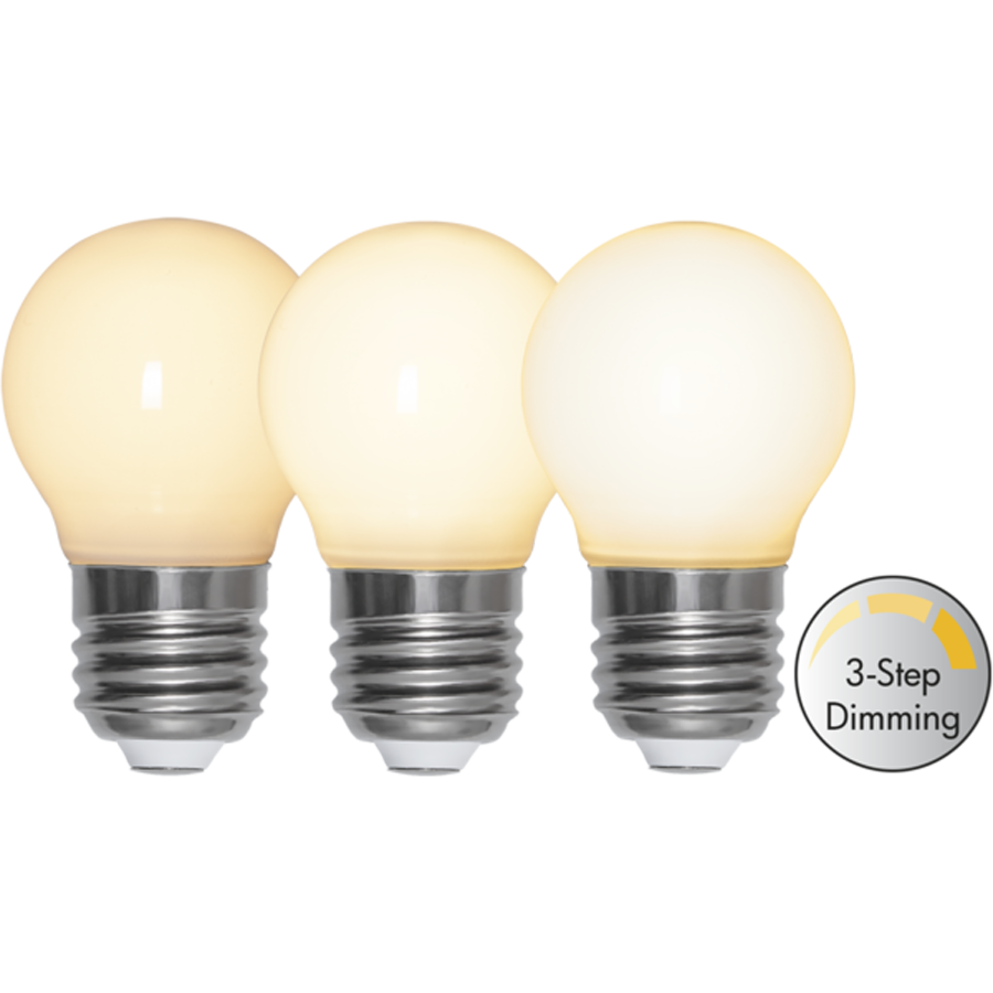 LED-lampa E27 liten glob för stor sockel klickdimring (32 Watt)