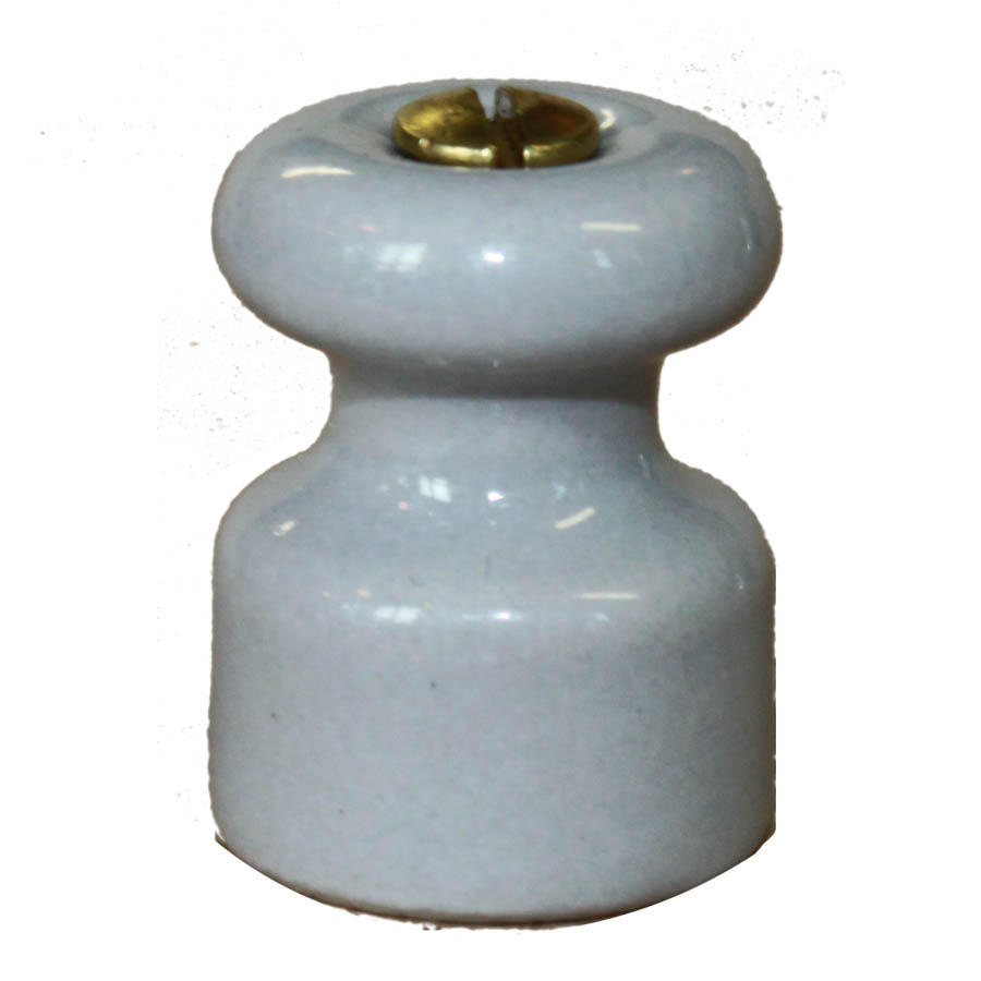 Isolator (porslinsknopp) grå