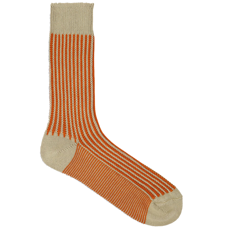 Vertical Orange Socks (strumpor av återvunnen bomull) 39-45