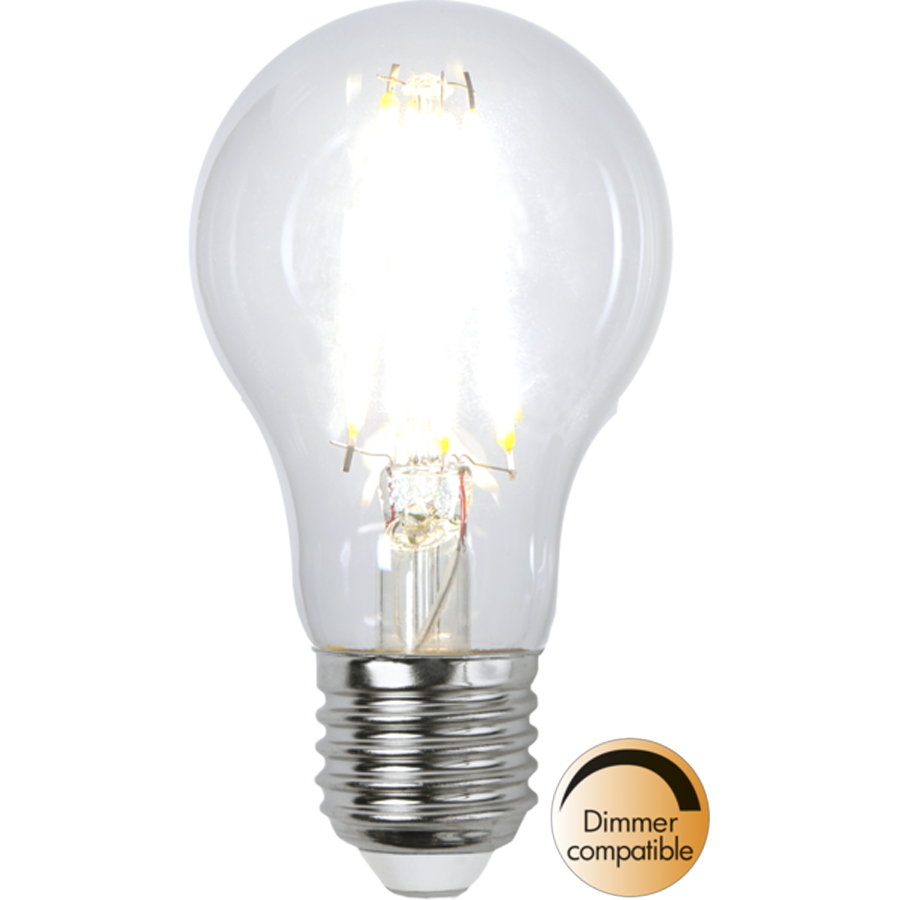 LED-lampa E27 klart glas dimbar (60 Watt)