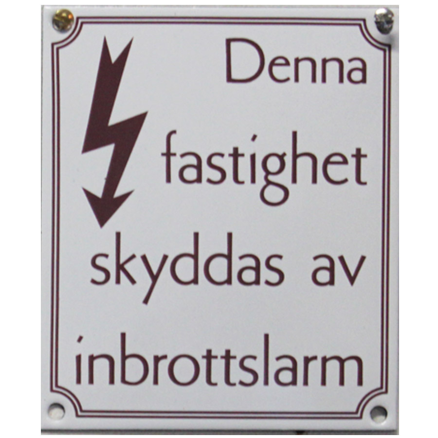 Denna fastighet skyddas av inbrottslarm (vit/röd) 11 x 13 cm (bild för) Denna fastighet skyddas av inbrottslarm (vit/röd) 11 x 13 cm