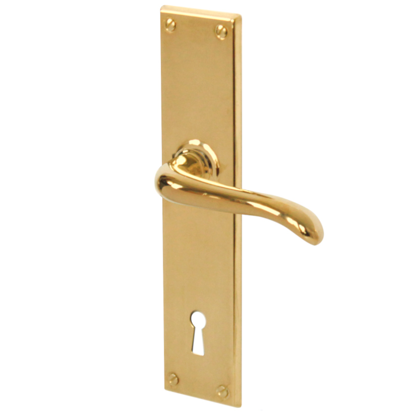 Låsbolaget 647 mindre med långskylt mässing (bild för) Låsbolaget 647 mindre med långskylt mässing