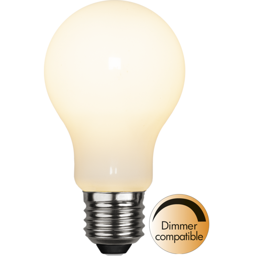 LED-lampa E27 dimringsbar (varmvitt ljus) Opalt glas (40 Watt)